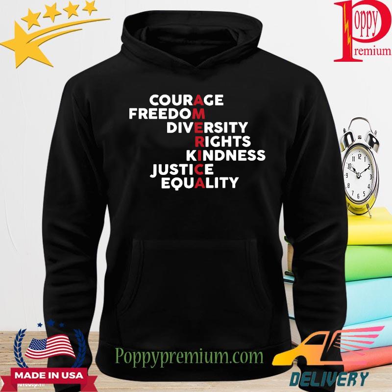 American courage freedom diversity rights kindness justice equality s hoodie