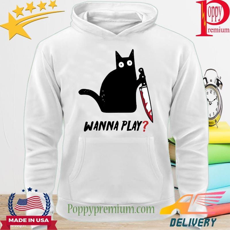 Black cat Chucky Wanna play s hoodie