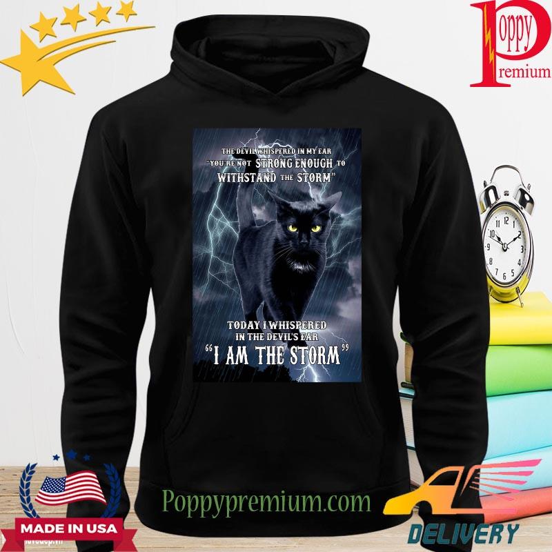 Cat withstand the storm today I whispered in the devil's ear I am the storm s hoodie