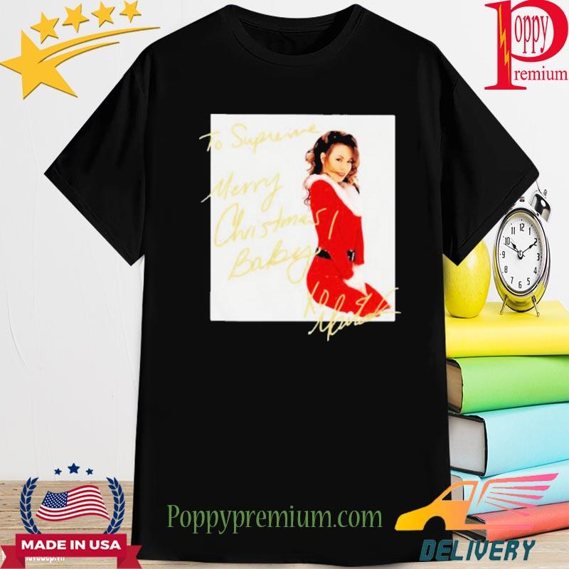 Official Cool Mariah Carey To Supreme Merry Christmas Baby Shirt