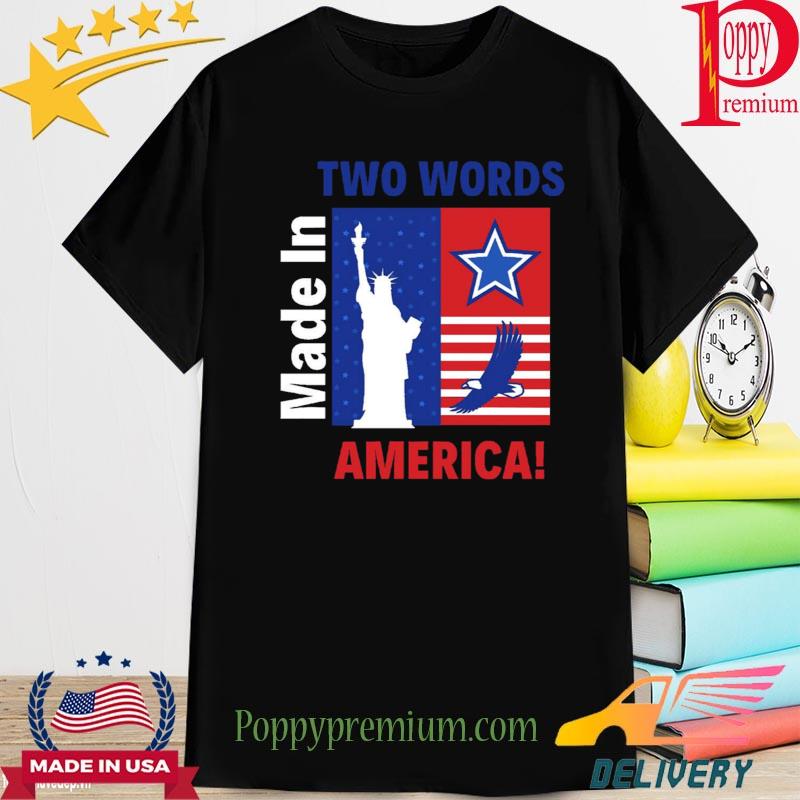Two words made in america political quote shirt