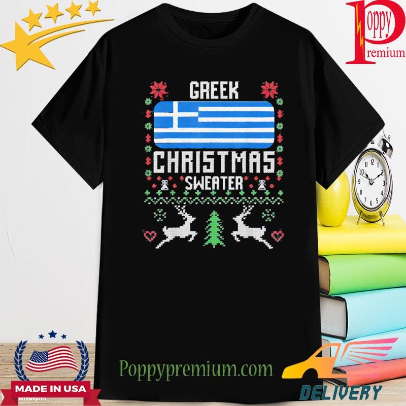 Greece Flag Greek Christmas Shirt