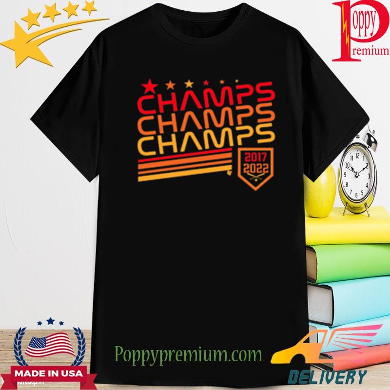 Houston Astros Champs Champs Champs 2017 2022 T-Shirt