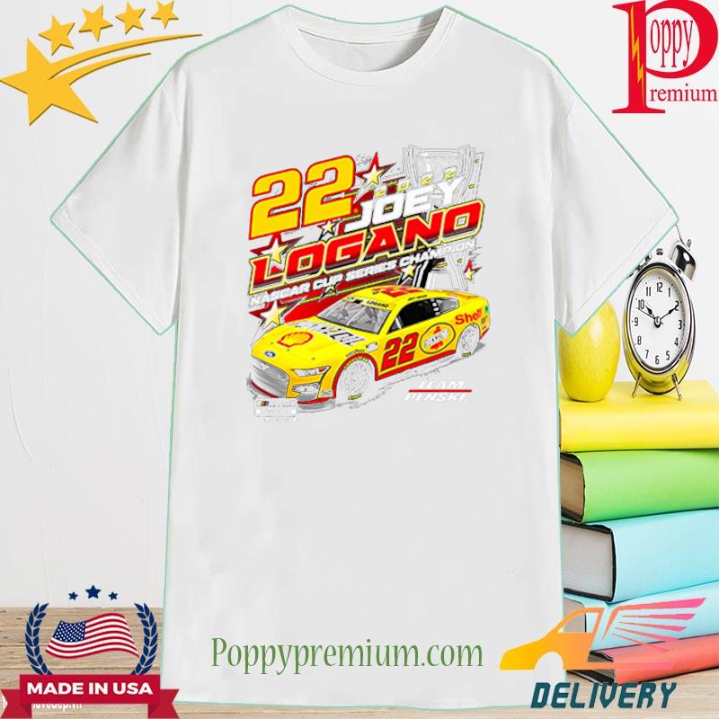 Joey Logano Team Penske 2022 NASCAR Cup Series Champion Shell Pennzoil Car Two Spot T-Shirt