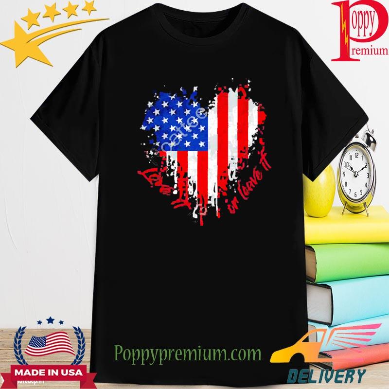 Official Love It Or Leave It American Flag Tee Shirt