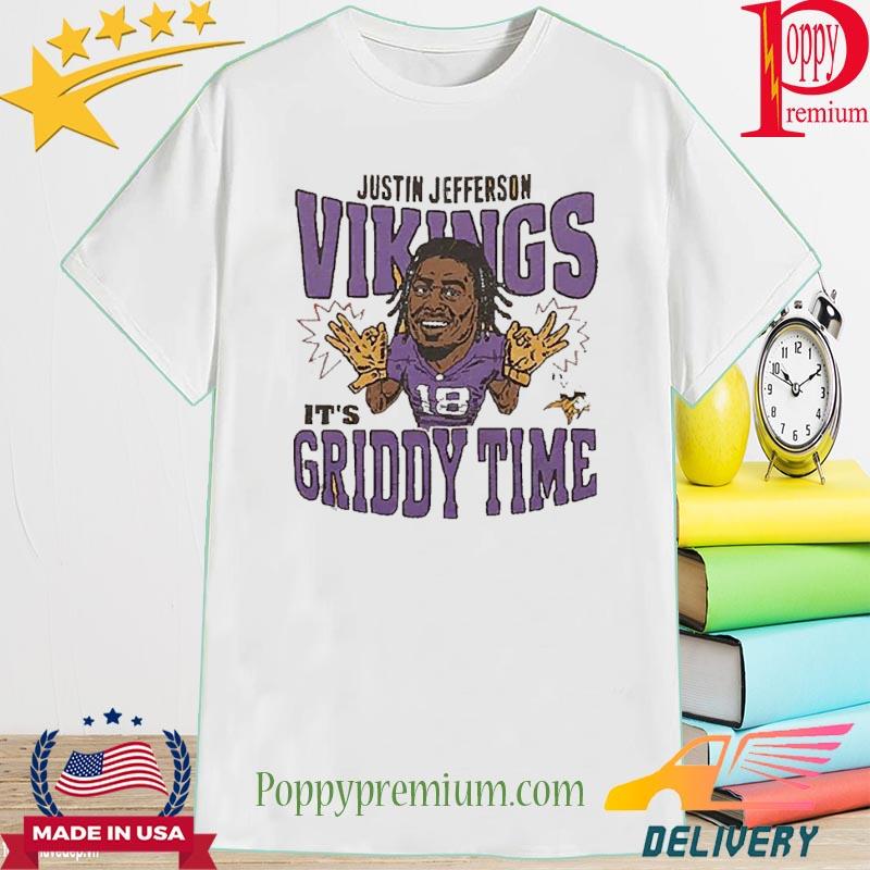 Official Minnesota Vikings Justin Jefferson Its Griddy Time Shirt
