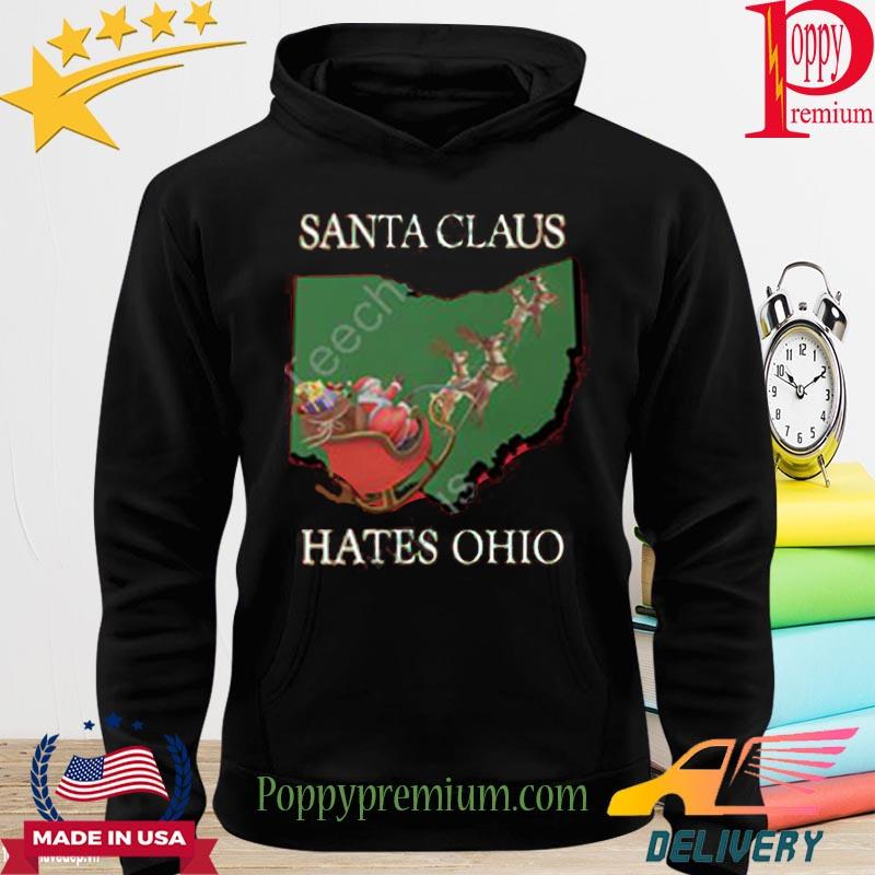 Official Santa Claus Hates Ohio Shirt hoodie