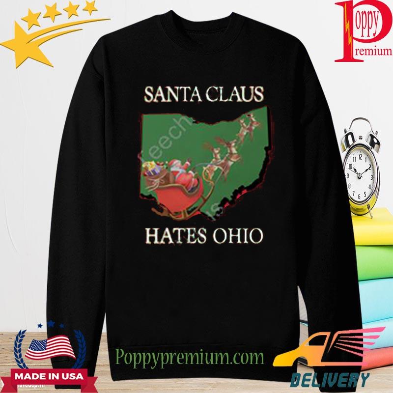 Official Santa Claus Hates Ohio Shirt long sleeve