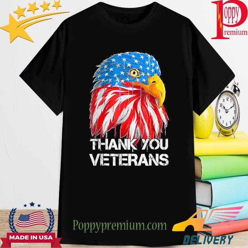 Official Thank You Veterans Eagle American Flag Veterans Day Shirt