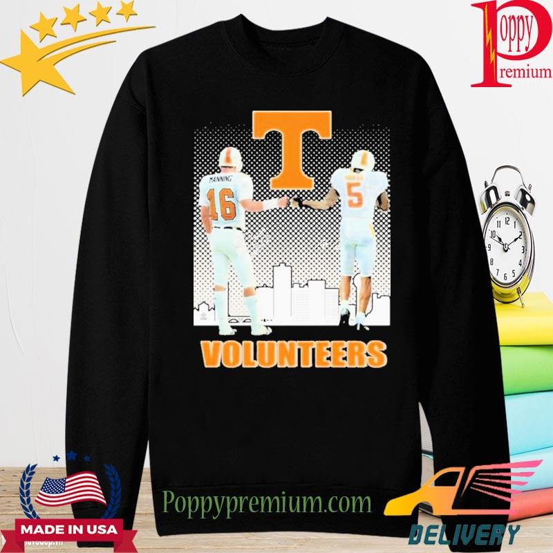 Premium tennessee City Skyline Peyton Manning and Hendon Hooker signatures  shirt, hoodie, sweater, long sleeve and tank top