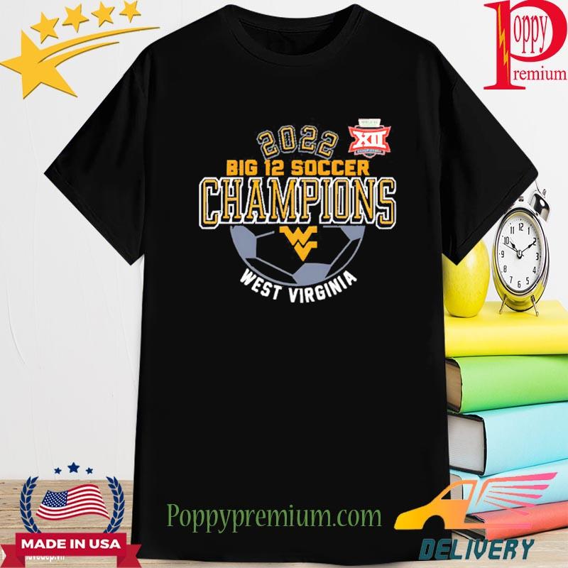 West Virginia Mountaineers Blue 84 2022 Big 12 Women's Soccer Conference Tournament Champions T-Shirt