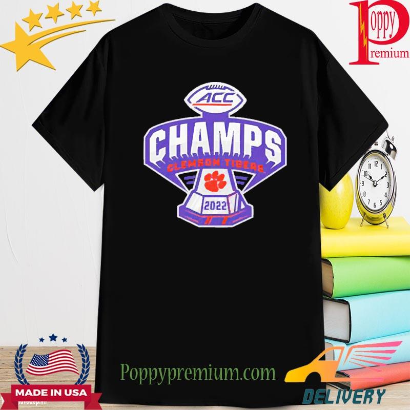 Acc Champs Clemson Tigers 2022 Blue 84 2022 Acc Football Conference Champions New Shirt