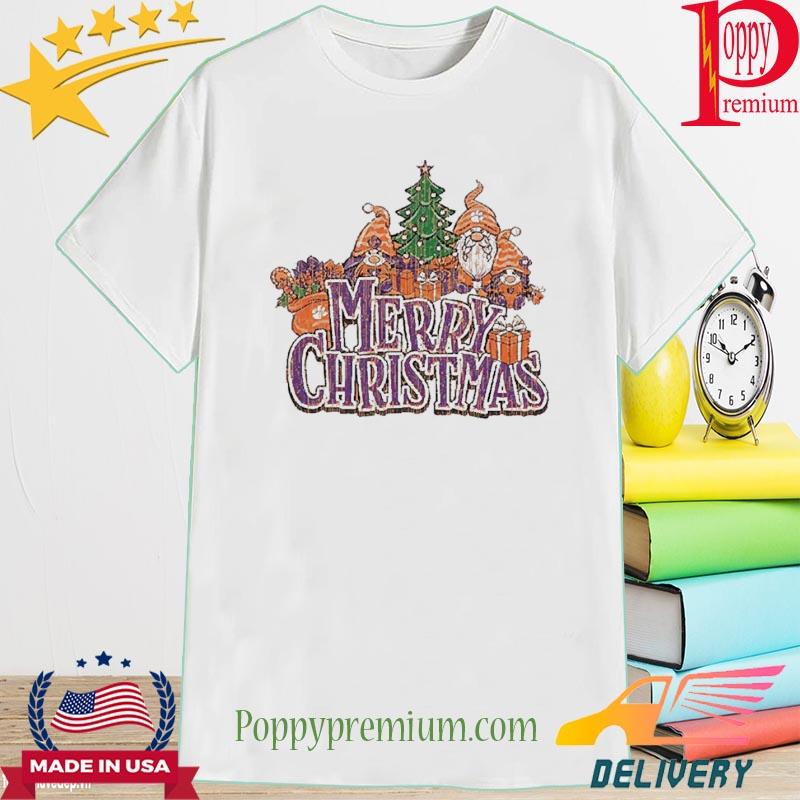 Clemson Tigers Gnomes Merry Christmas Shirt