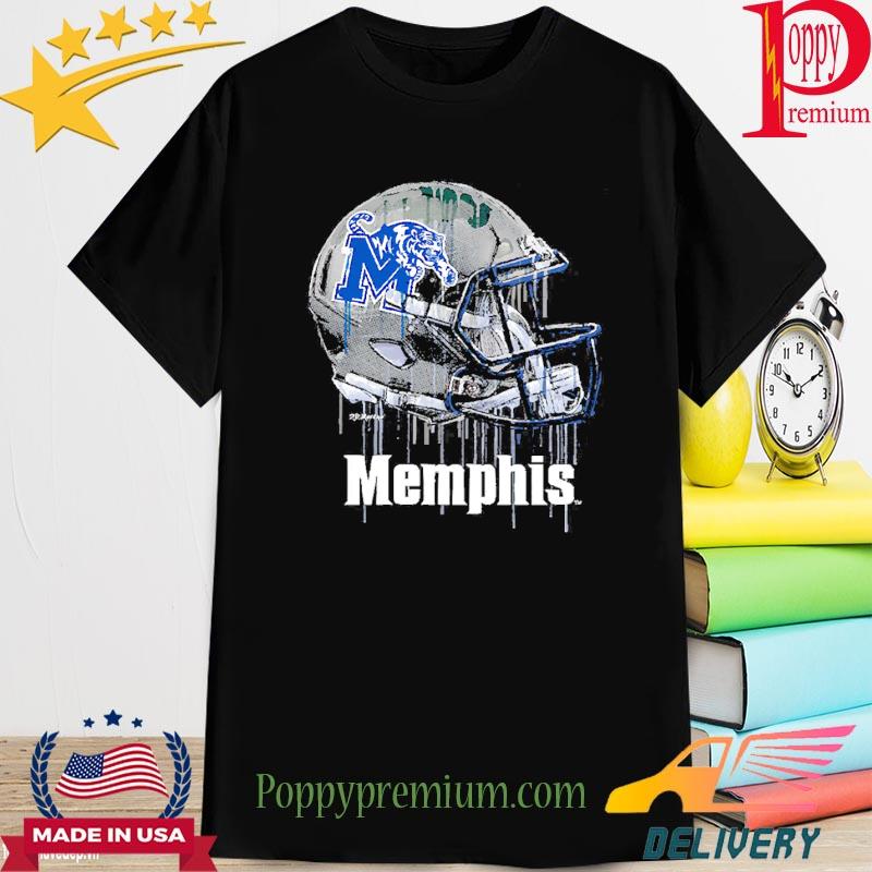Memphis Tigers Youth Dripping Helmet T-Shirt