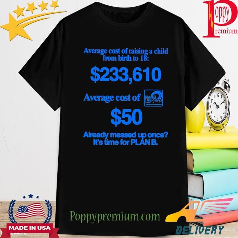 Official average cost of raising a child from birth to 18 shirt
