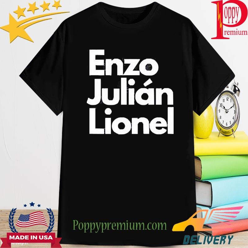 Official Enzo Fernandez Julian Alvarez Lionel Messi Shirt