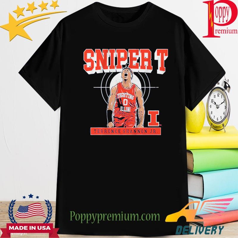 Official illinois basketball terrence shannon jr sniper t shirt