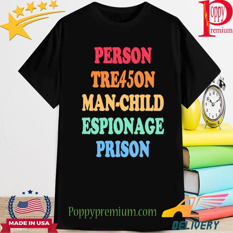 Official person treason man child espionage prison shirt