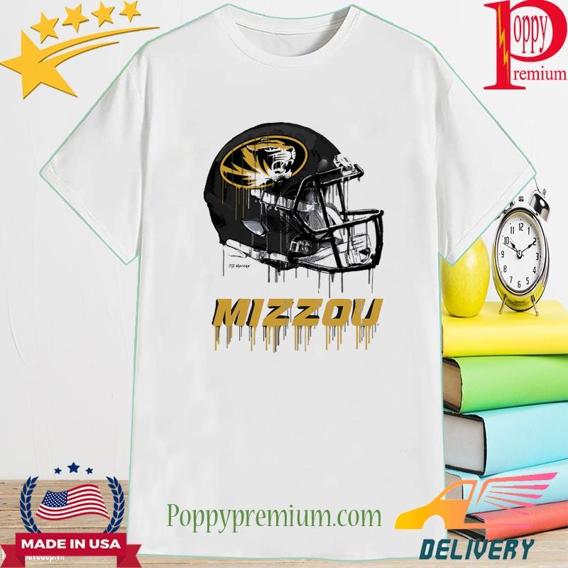 Official toddler white missouri tigers dripping helmet shirt