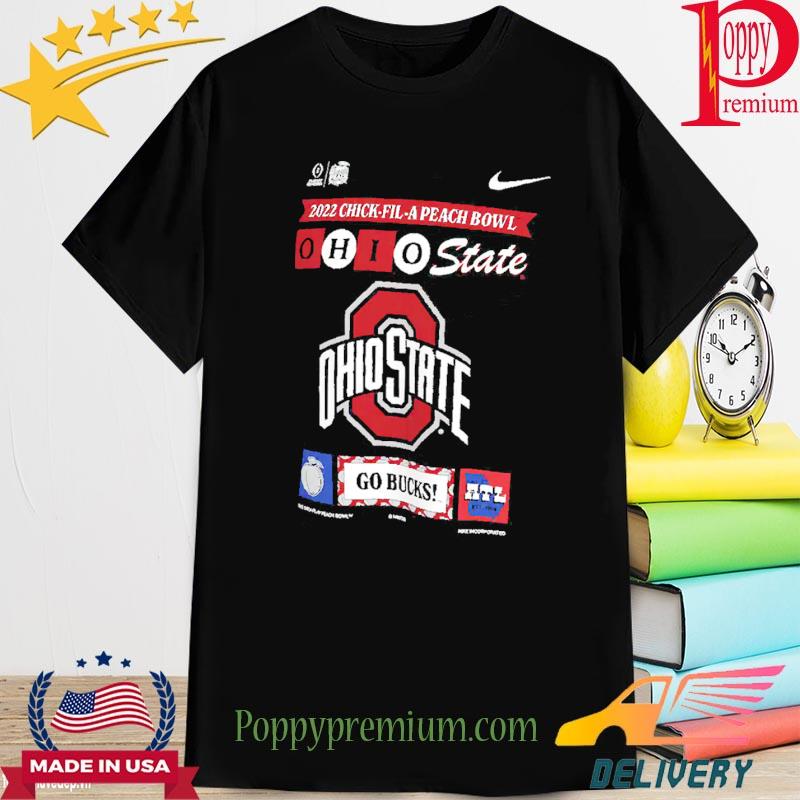 Ohio State Buckeyes Nike College Football Playoff 2022 Peach Bowl Illustrated T-Shirt