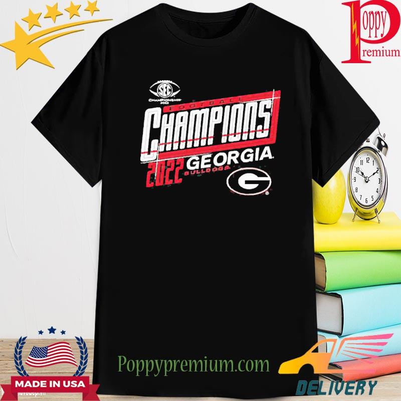 Red Georgia Bulldogs 2022 SEC Football Conference Champions Locker Room T-Shirt