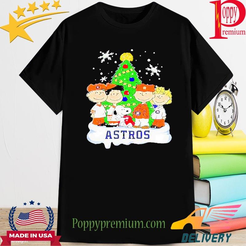 Snoopy Peanuts Houston Astros Christmas Tree T-Shirt