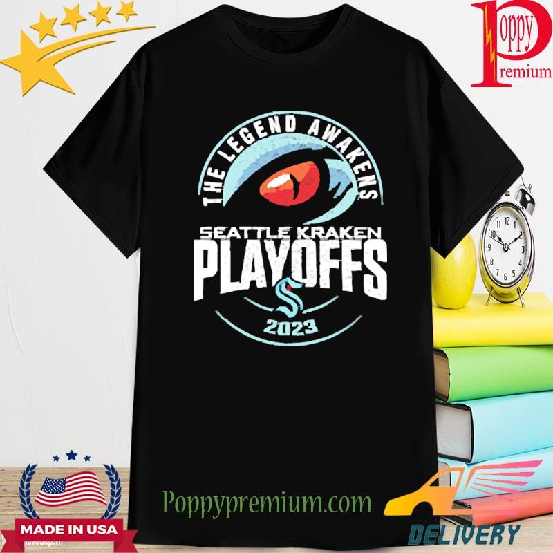 Official Buoy Wearing The Legend Awakens Seattle Kraken Playoffs 2023 Shirt