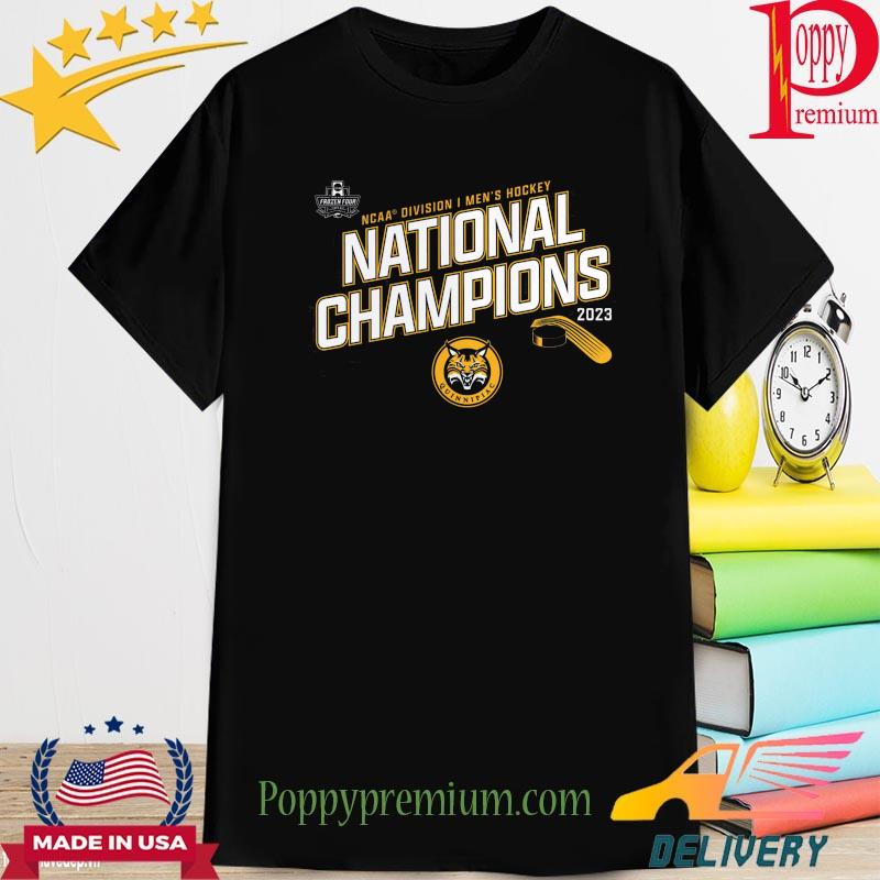 Premium Quinnipiac Bobcats 2023 NCAA Men's Ice Hockey National Champions T-Shirt