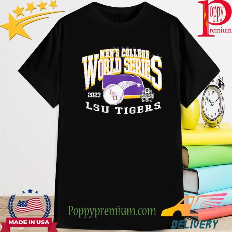 LSU Tigers 2023 NCAA Men's Baseball College World Series logo