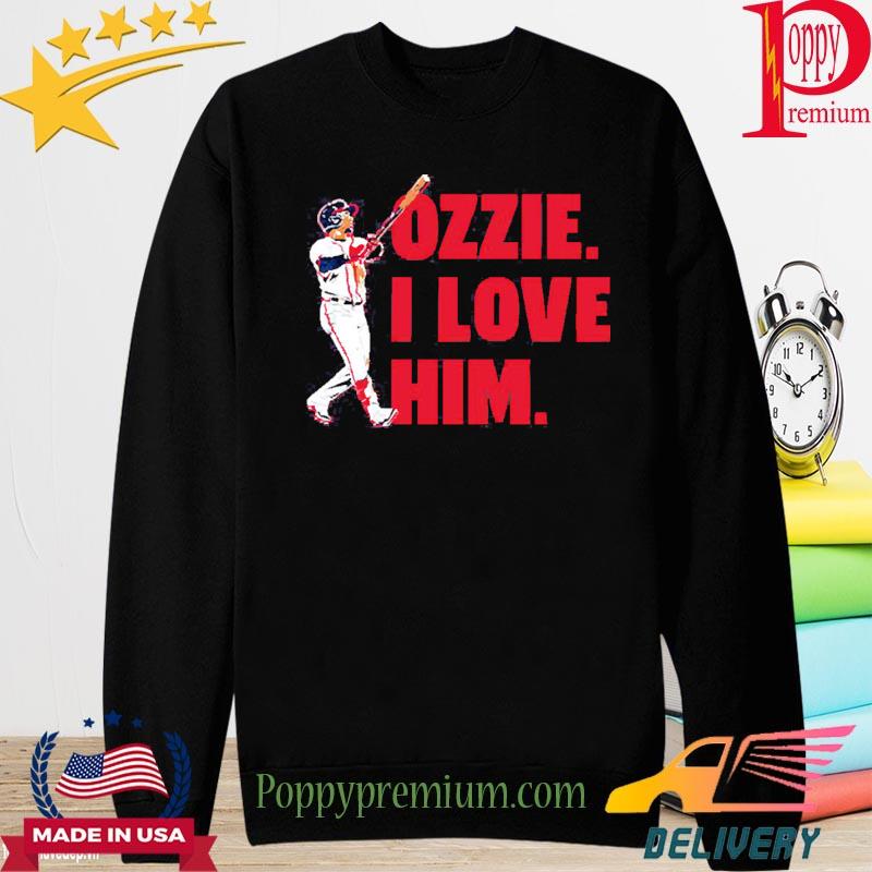 Ozzie Albies Atlanta Braves text 2023 shirt, hoodie, sweater, long